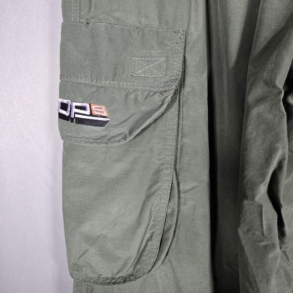 OPS Cargo Pants Men L Green Nylon All Terra Activewear Zip Pockets Hiking Trail - Picture 7 of 8